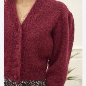 Rouje Nona cardigan size 36 burgundy